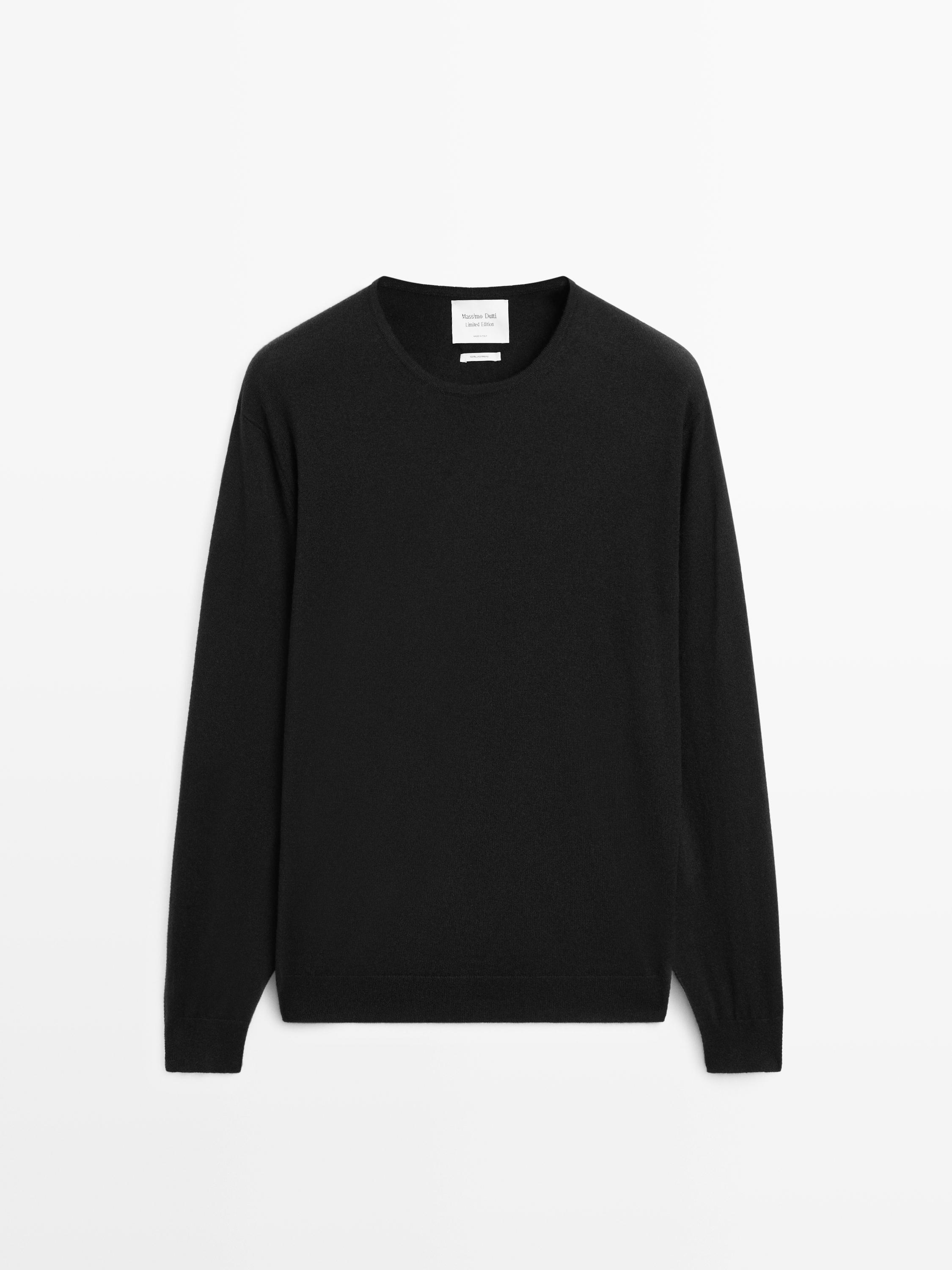 Knit cashmere sweater with crew neck - LIMITED